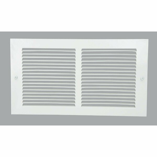 Home Impressions 6 In. x 12 In. White Steel Baseboard Grille BBGT1206WH